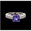 Image 2 : 14KT White Gold 1.98 ctw Tanzanite and Diamond Ring