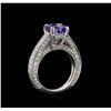 Image 4 : 14KT White Gold 1.98 ctw Tanzanite and Diamond Ring