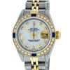 Image 1 : Rolex Ladies 2 Tone MOP Diamond & Sapphire Datejust Wristwatch