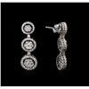 Image 2 : 2.68 ctw Diamond Earrings - 14KT White Gold