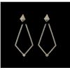 Image 1 : 1.23 ctw Diamond Dangle Earrings - 14KT White Gold