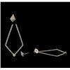 Image 2 : 1.23 ctw Diamond Dangle Earrings - 14KT White Gold