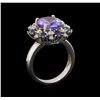 Image 4 : 14KT White Gold 4.75 ctw Tanzanite, Sapphire and Diamond Ring