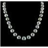 Image 2 : Cultured Pearl and Diamond Necklace - 14KT White Gold