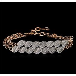 1.84 ctw Diamond Bracelet - 14KT Two-Tone Gold