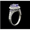 Image 3 : 2.31 ctw Tanzanite, Sapphire and Diamond Ring - 14KT White Gold