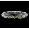 Image 2 : 14KT White Gold 11.20 ctw Green Sapphire and Diamond Bracelet