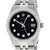 Image 1 : Rolex Mens Stainless Steel Black Diamond 36MM Datejust Wristwatch