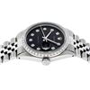 Image 3 : Rolex Mens Stainless Steel Black Diamond 36MM Datejust Wristwatch