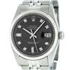 Image 2 : Rolex Mens Stainless Rhodium Diamond 36MM Datejust Wristwatch