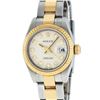 Image 1 : Rolex Ladies Quickset 2 Tone 18K Cream Diamond Datejust Oyster Band Wristwatch W