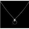 Image 2 : 0.16 ctw Diamond Necklace - 14KT White Gold