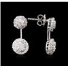 Image 2 : 1.66 ctw Diamond Earrings - 14KT White Gold