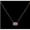 Image 1 : 0.61 ctw Diamond Necklace - 14KT Rose Gold