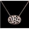 Image 2 : 0.61 ctw Diamond Necklace - 14KT Rose Gold