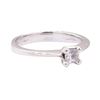 0.35 ctw Princess Cut Diamond Solitaire Ring - 14KT White Gold