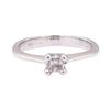 Image 2 : 0.35 ctw Princess Cut Diamond Solitaire Ring - 14KT White Gold