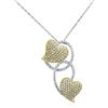 Image 1 : 18k Two Tone Gold 0.80CTW Diamond Pendant, (SI1-SI2/G-H)