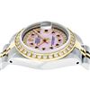 Image 4 : Rolex Ladies 2 Tone 14K Pink MOP Ruby String Diamond Datejust Wristwatch