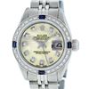 Rolex Ladies Stainless Steel Yellow MOP Diamond & Sapphire Datejust Wristwatch