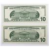 Image 2 : 1999 $10.00 DALLAS & PHILADELPHIA STAR NOTES