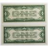 Image 2 : 2 PCS.  1928-A $1.00 SILVER CERTIFCATES