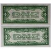 Image 2 : 2 PCS. 1934 $1.00 SILVER CERTIFICATES