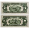 Image 2 : 2 PCS. 1928-D $2.00 NOTES