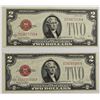 Image 1 : 2 PCS. 1928-G $2.00 NOTES