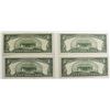 Image 2 : 4 PCS. 1953 $5.00 UNITED STATES NOTES