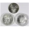 Image 2 : THREE COLORIZED AMERICAN SILVER EAGLES