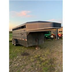 2001 Eagle Iron Gooseneck Stock Trailer, 16' Not Including Header, In Good Shape