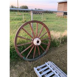 Large Wooden Wagon Wheel