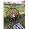 Image 1 : Large Wooden Wagon Wheel
