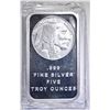 Image 1 : FIVE OUNCE .999 SILVER BAR INDIAN/BUFFALO