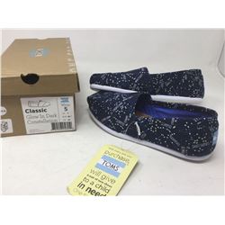 Ladies Toms Shoes- Classic Glow In the Dark Constellation Size 5