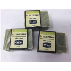 Bar 13 Soapworks Bar Soap- Tea Tree Peppermint (3 x 100g)