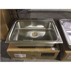 Elkay 25 Inch Top Mount Single Bowl Stainless Steel Sink Model: LRAD2522650