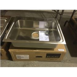Elkay Lustertone Classic Stainless Steel 25" x 21-1/4" x 6-1/2", Single Bowl Model: LRAD2521653