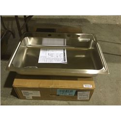Elkay Lustertone Classic Stainless Steel 31" x 22" x 5-1/2", Single Bowl Drop-in ADA Sink Model: LRA