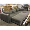 Image 1 : Grey Sectional Sofa Set with ottoman