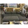 Image 2 : Grey Sectional Sofa Set with ottoman
