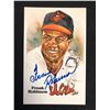 Image 1 : Frank Robinson Autographed Perez Steele Postcard