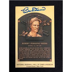 Robert Pershing Bobby Doerr Autographed Signed HOF Postcard