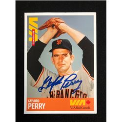 GAYLORD PERRY SIGNED VIA RAIL CANADA BASEBALL CARD