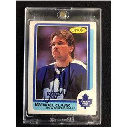 WENDEL CLARK SIGNED O-PEE-CHEE HOCKEY CARD