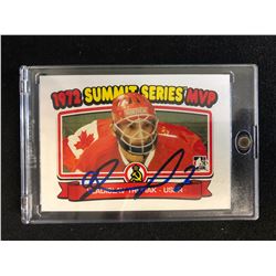 VLADISLAV TRETIAK SIGNED ITG 1972 SUMMIT SERIES MVP HOCKEY CARD