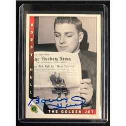 BOBBY HULL SIGNED ULTIMATE TRADING CARD COMPANY HOCKEY CARD