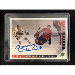 BOBBY HULL SIGNED ULTIMATE TRADING CARD COMPANY HOCKEY CARD