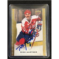 MIKE GARTNER SIGNED UPPER DECK MASTERPIECES HOCKEY CARD